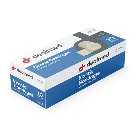 Dealmed Elastic Bandage With Self-Closure - 3" X 5Yds, 10/Cs, 5/Cs, 50PK 783059